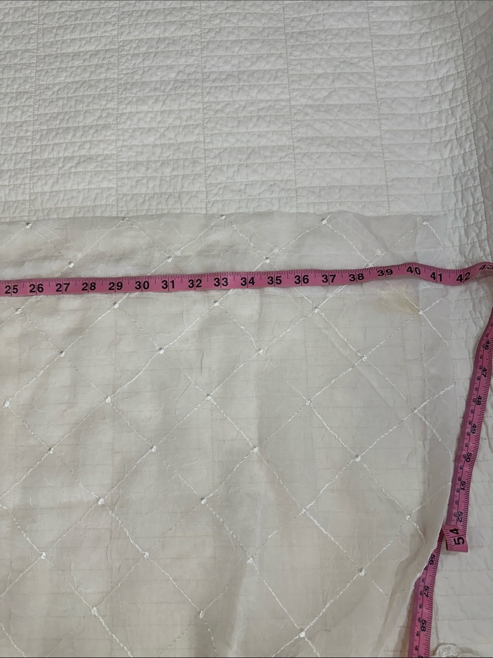 Vintage Sheer Lace Curtain Panels Set of 2 Scalloped Embroidered Cream 40x87 - Picture 6 of 7